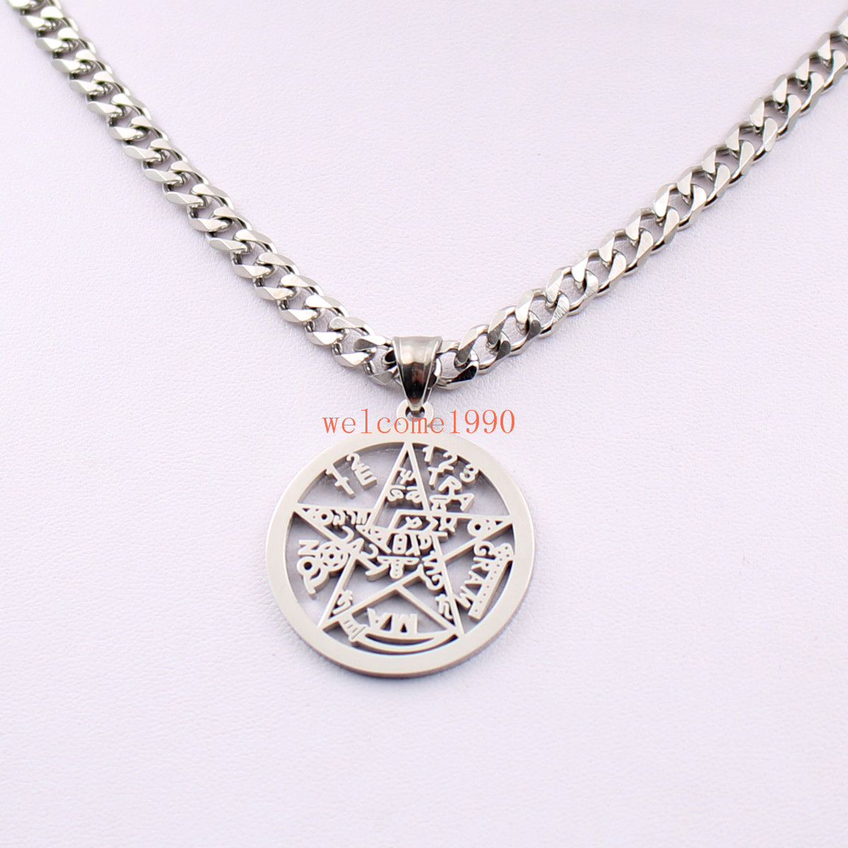 silver Stainless Steel Large 32mm Geometric Religious geometric JEWISH pentagram Wicca Pendant necklace curb chain 5mm 18''-32''
silver Stainless Steel Large 32mm Geometric Religious geometric JEWISH pentagram Wicca Pendant necklace curb chain 5mm 18''-32''
