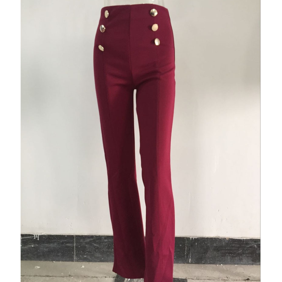 HAOYUAN Casual Autumn Winter Pants Women 2017 New Ladies Solid Slim Loose High Waist Pants Fashion 3 Colors Woman Trousers Pants q1110