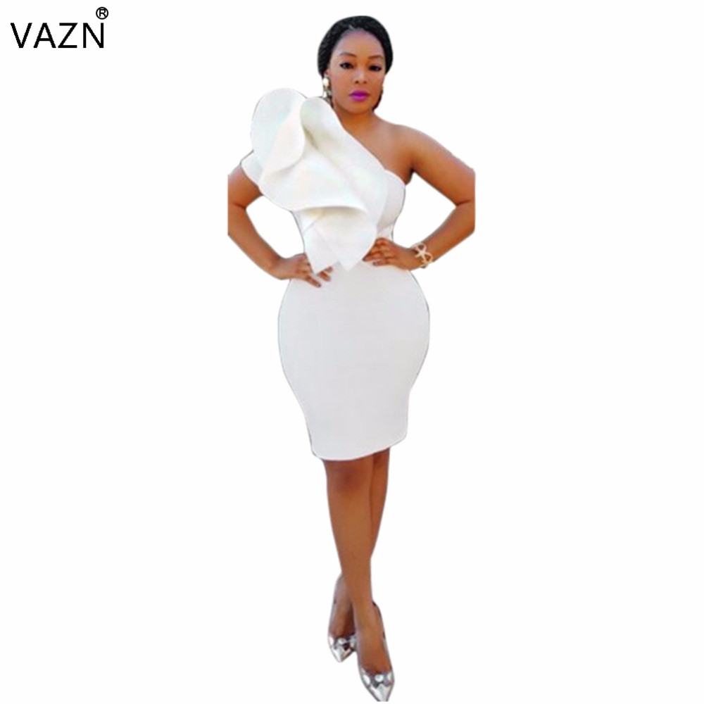 A0266 Top quality new 2017 bandage dress sexy strapless mini dress one shoulder mini club dress q1118