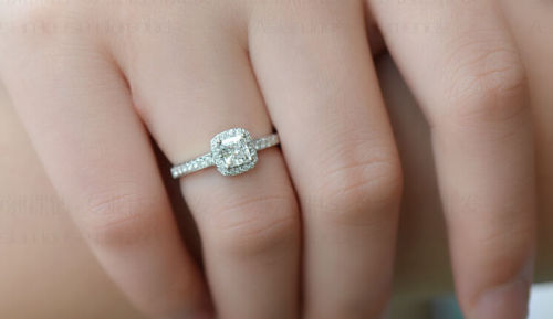 Luxury 3CT Size 5-10 jewelry 10k white gold filled white topaz Women Wedding Ring gift