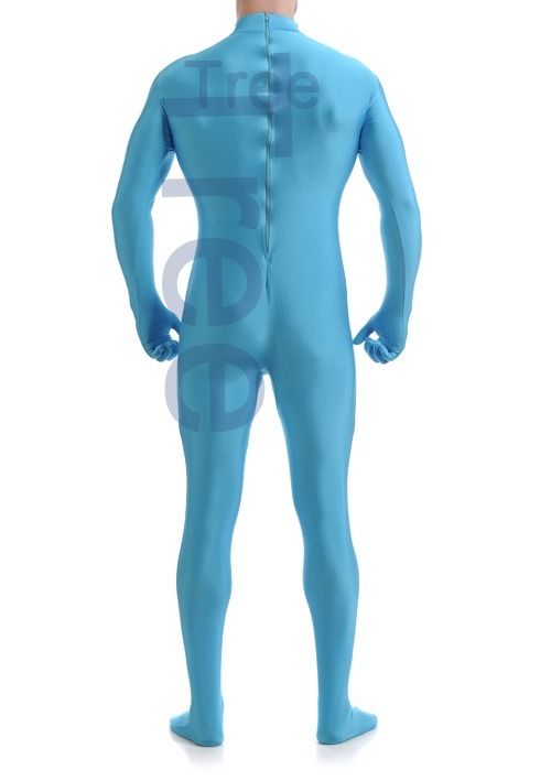 Wholesale-New Sexy Lycra Spandex Zentai Body Suit Bodysuit Headless No Hood Catsuit / Back Zipper Onesies Leotard