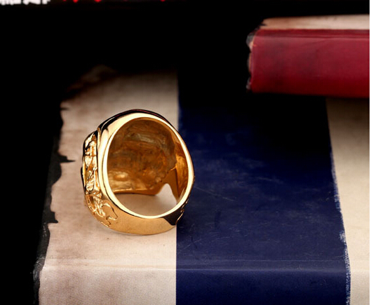 Wholesale-Drop Ship 2016 Fashion Ring Stainless Steel Rings For Man Big Tripple Skull Ring Punk Biker Jewelry