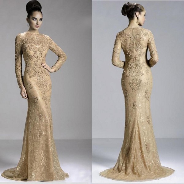 Gold Sexy Long Sleeve Jewel Evening Dress Zipper Sweep Train Formal Dresses With Appliques Arabic Dress Lace, Purple
Gold Sexy Long Sleeve Jewel Evening Dress Zipper Sweep Train Formal Dresses With Appliques Arabic Dress Lace, Purple