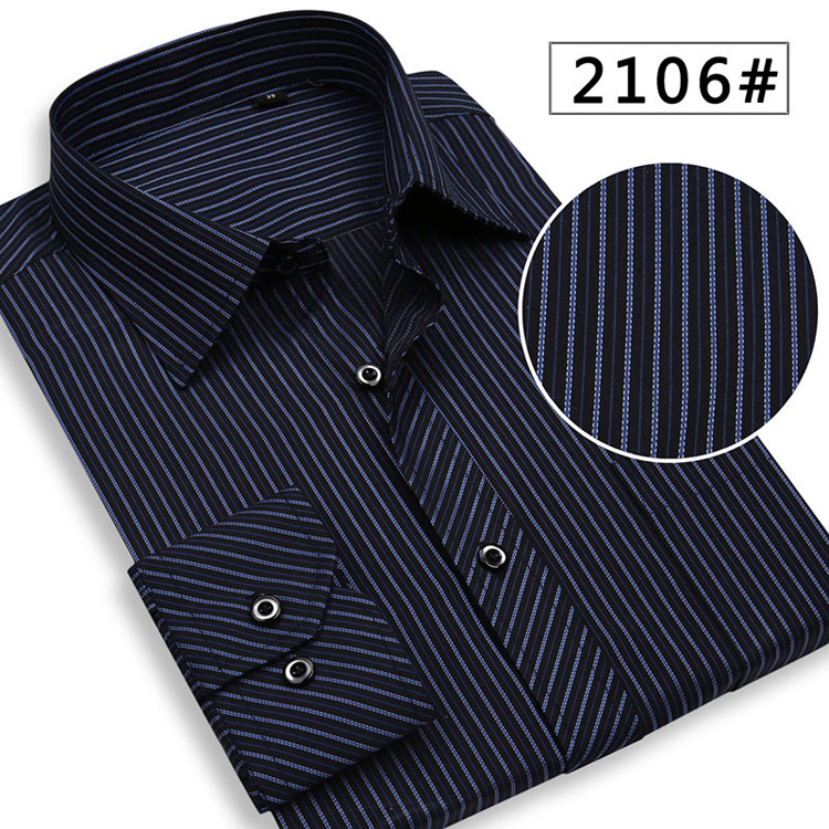 Wholesale-Free Shipping Spring&Autumn Men shirts Middle aged Men'sshirt Long sleeve Business gentleman shirt Ten colors 37