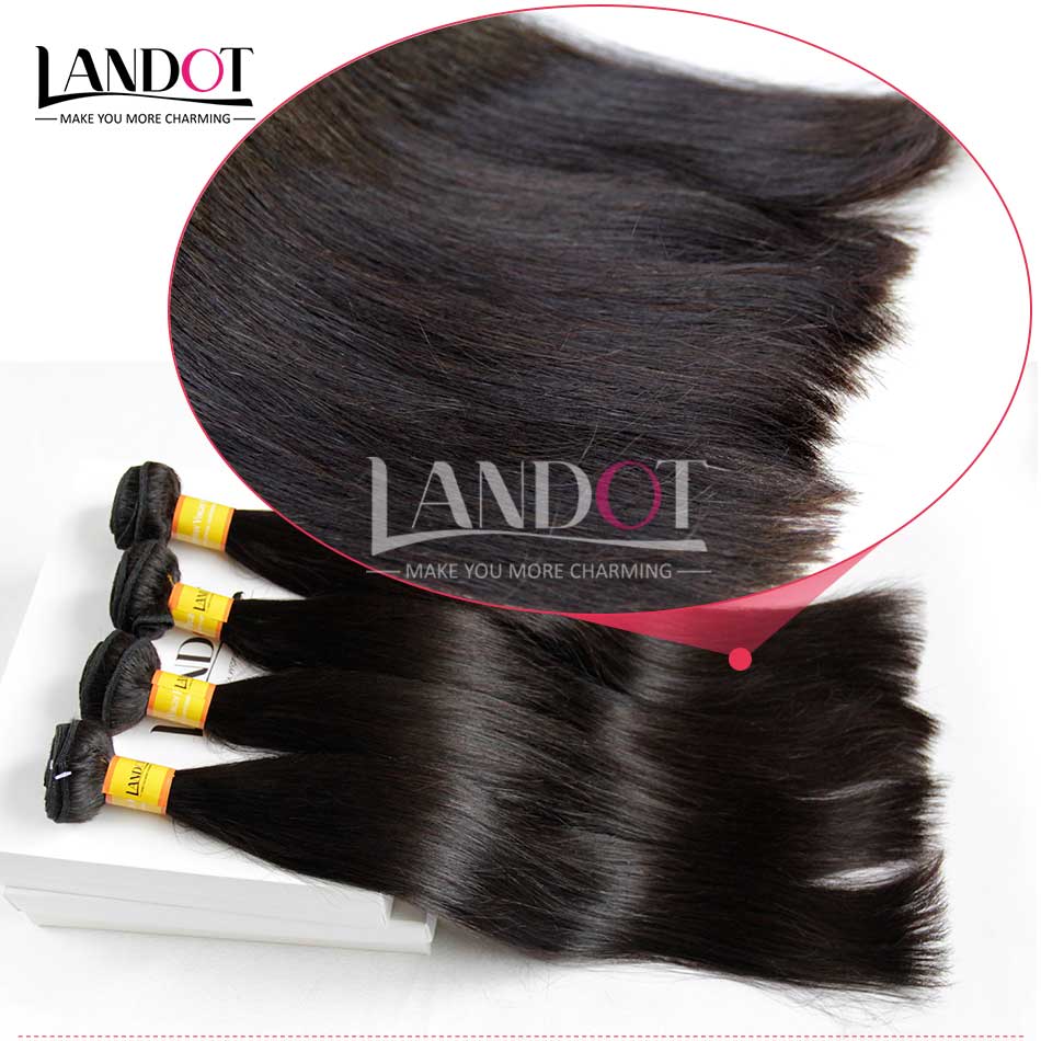 Malaysian Silky Straight Hair Unprocessed 8A Human Hair Weave 4 Bundles Lot Malaysian Straight Hair Extensions Natural Black Double Wefts