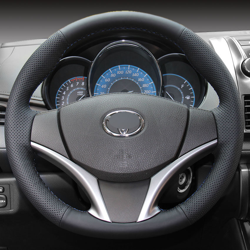 Steering wheel cover Case for Toyota Yaris L 2014 VIOS Genuine leather DIY Hand-stitch Car styling Interior decoration
Steering wheel cover Case for Toyota Yaris L 2014 VIOS Genuine leather DIY Hand-stitch Car styling Interior decoration