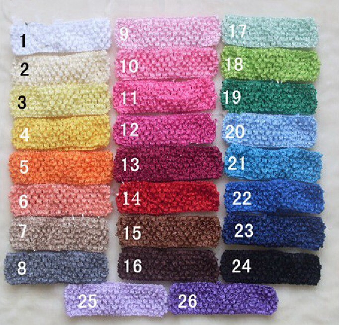 Crochet headbands with korker bows Hair hoop curly ribbon bows korkers Children's headband Head wraps hair band PD011