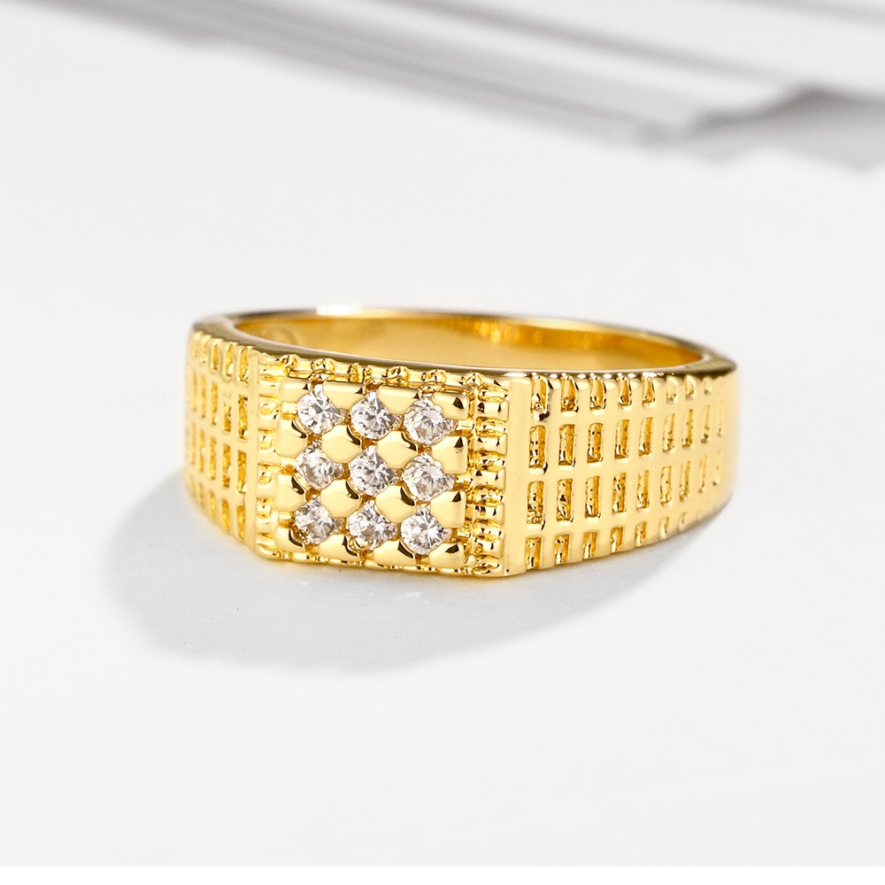 New Womens Mens Ring Europe Style Fashion Jewelry Paved Genuine Clear Crystal Size 9 Statement Accessories