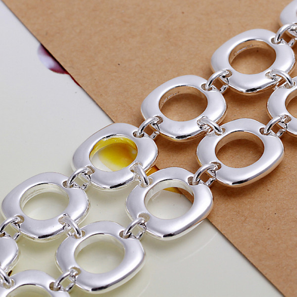 Hot sale 925 silver Full inlay Yellowstone Plum flower Bracelet DFMCH095, new fashion 925 sterling silver Chain link gemstone bracelets