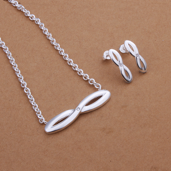High grade 925 sterling silver Color zircon heart-shaped package jewelry sets DFMSS372 brand new Factory direct wedding 925 silver