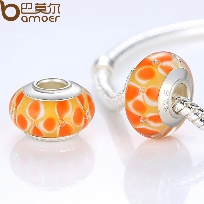 Wholesale-Wholesale European Style Silver Murano Glass Beads Jewelry Making for DIY Bracelets Necklace Mixed Colors in Bulk 50pcs/lot
