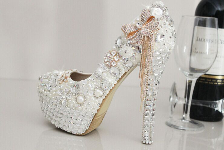 Newest Style Stunning Rhinestone Pearl Wedding Shoes Crystal Pride Pedding High Heel Pumps Dress Pearl Pregnant Pumps Shoes, Ivory
Newest Style Stunning Rhinestone Pearl Wedding Shoes Crystal Pride Pedding High Heel Pumps Dress Pearl Pregnant Pumps Shoes, Ivory