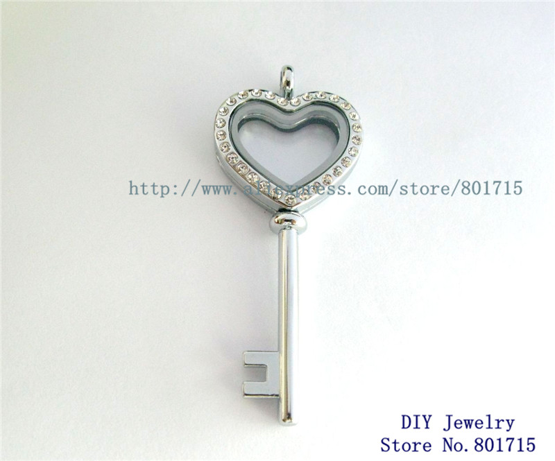 key shape Locket With Crystal Magnetic Closure Living Locket without floating charms can put in floating charms free ship, Silver
key shape Locket With Crystal Magnetic Closure Living Locket without floating charms can put in floating charms free ship, Silver