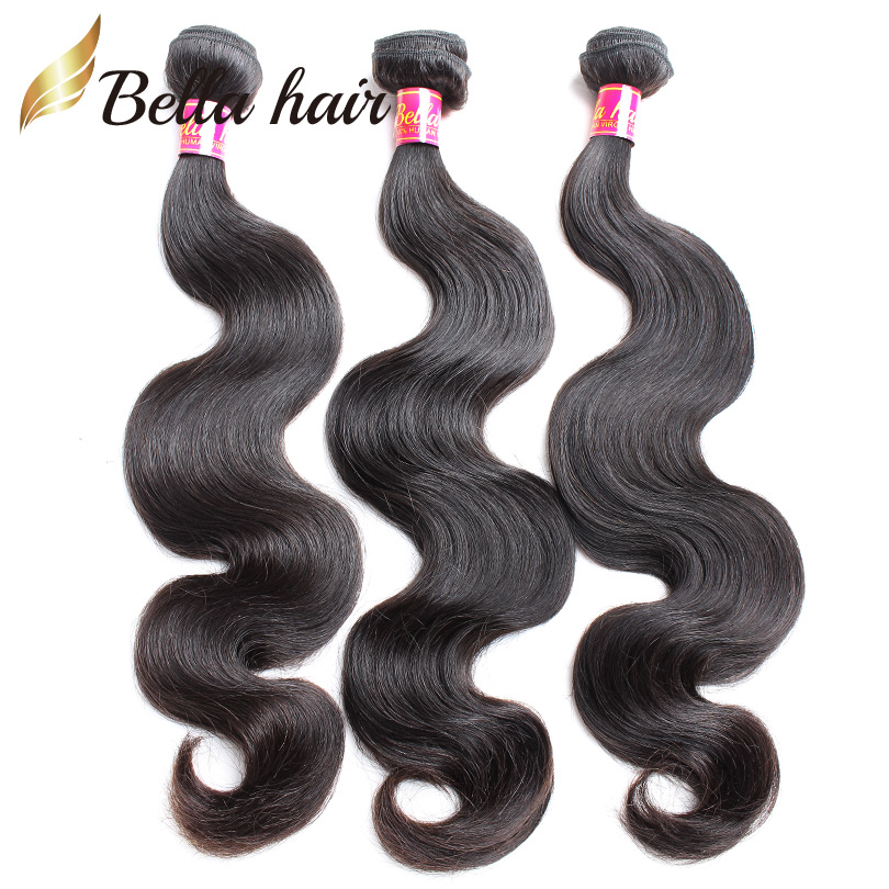 Bella Hair Human Hair Bundles With Frontal Closure Body Wave Free Part Ear to Ear Lace Frontal And Virgin Remy Hair Extension Weaves 4PCS/Lot Tutorial