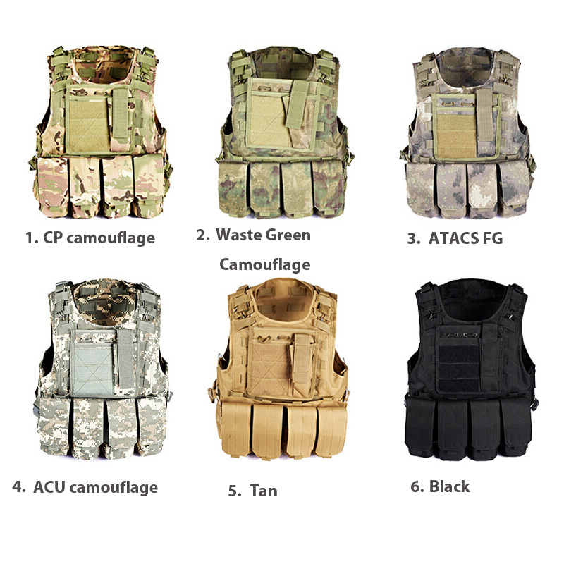Fall-Outdoor Army Tactical Professional Vest with Molle System One Size Camouflage for  Hunting Wargame Combat 