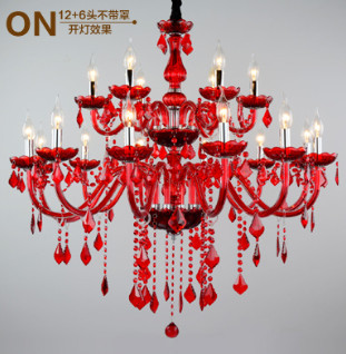 Longree Murano Chandelier Light modern pink restaurant chandeliers glass Candle crystal ball