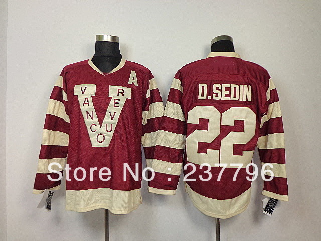 2014 Heritage Classic Jerseys Vancouver Canucks 22 Daniel Sedin Winter 100th Claret Red Ice Hockey Jersey Millionaires V patch
2014 Heritage Classic Jerseys Vancouver Canucks 22 Daniel Sedin Winter 100th Claret Red Ice Hockey Jersey Millionaires V patch
