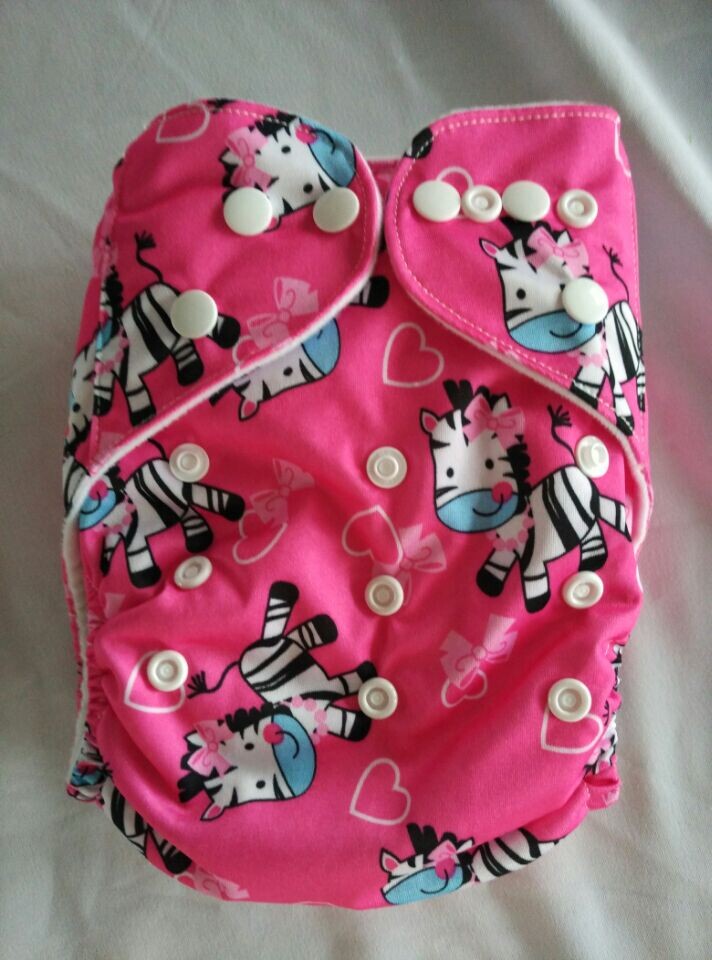 2016 hot sale Wholesale 10pcs Cartoon Baby Diapers Nappies without Inserts Double Row Snaps Prints baby Diapers