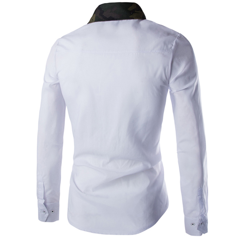 Wholesale-2016 New Arrive Fashion Solid Men Dress Shirts Hot Sale Full Sleeve Formal Black White Men Shirt 13CS18