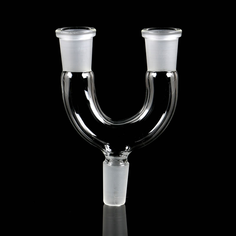 

double bowl Glass adapter adaptor water smoking bong bubbler pipe free shipping wholesale two functions smoke