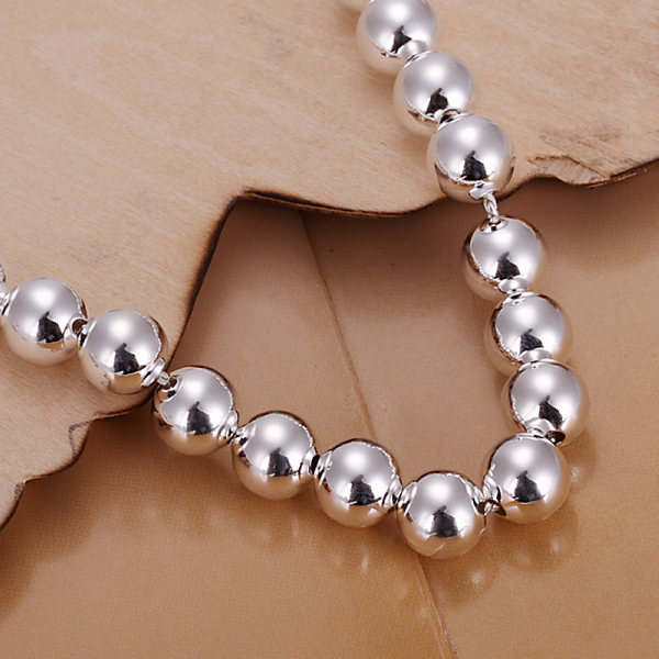 Hot sale best gift 925 silver 8M prayer beads bracelet - Solid DFMCH126, brand new fashion 925 sterling silver plate Chain link bracelets