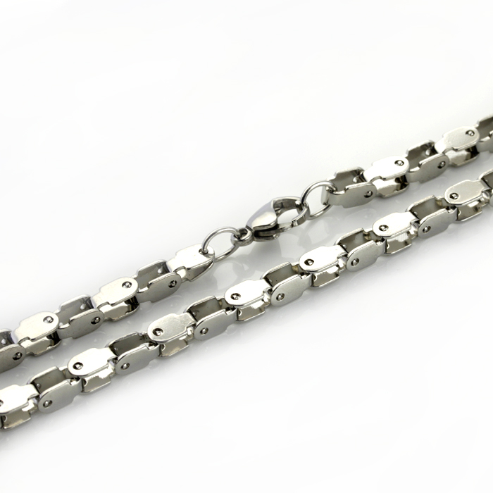 Fashion Style 316L Stainless Steel Jewlery Set 5mm wide Motorcycle Biker Chain Link necklace & bracelet for Women Men Jewelry Gifts Silver