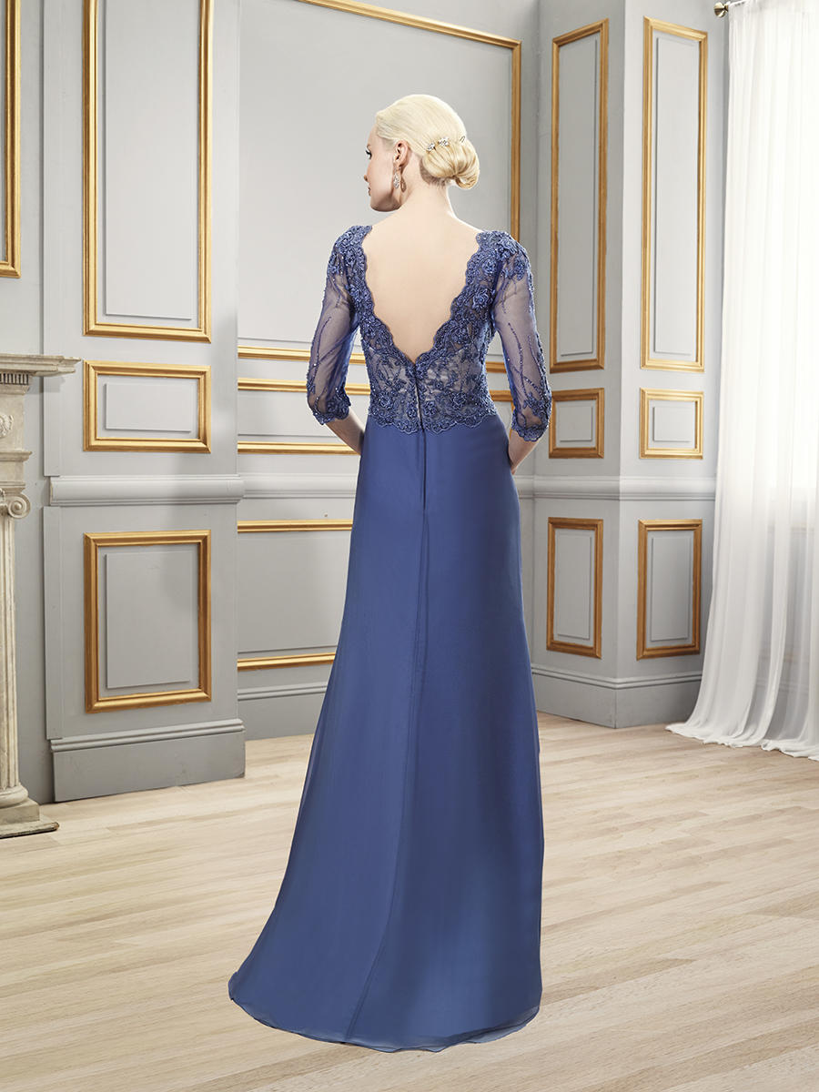 Blue Elegant Mother Of The Bride Dresses For Wedding Backless Applique Beads Plus Size Mother's Dress Formal Gown Evening Dresses Party Wear