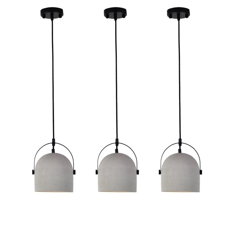 Postmodern Cement Cord Pendant Lights Dining Room Lamp Creative Simple Handwork Droplight E27 6w Led Lighting Fixture
