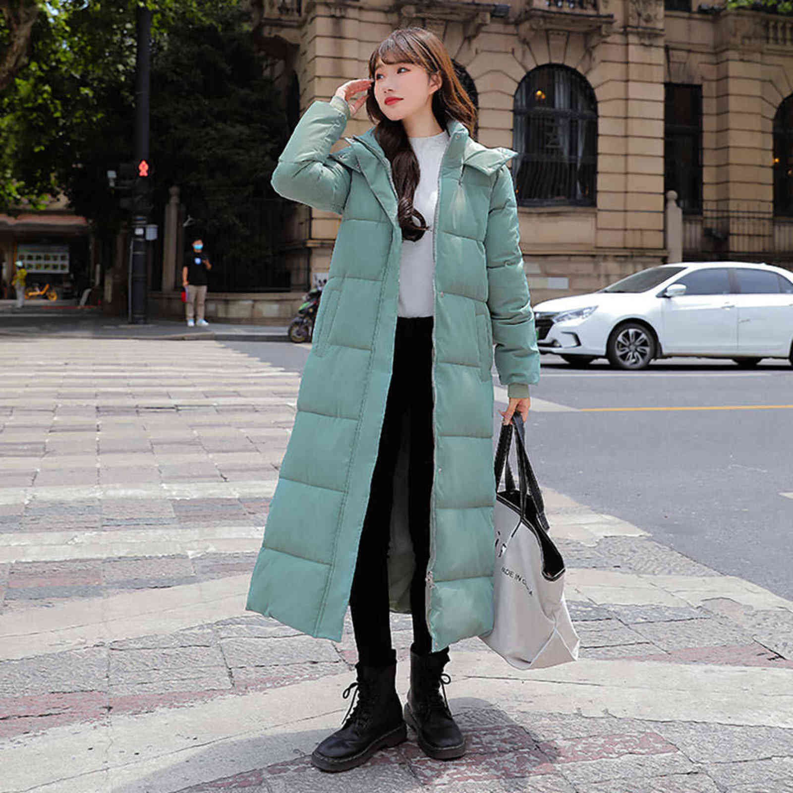 PinkyIsBlack Winter Women Jacket X-long Hooded Cotton Padded Female Winter Coat Womens Parka High Quality Warm Outwear 211130