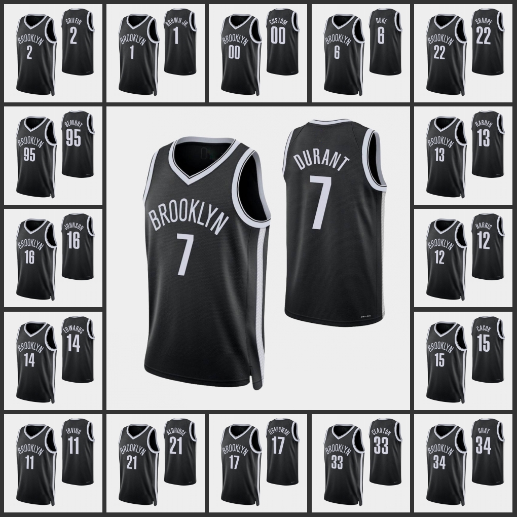 Men Brooklyn NetsJoe Harris DayRon Sharpe James Harden Bruce Brown Jr. Kevin Durant Kyrie Irving Patty Mills 75th Association Diamond Custom Black Jersey
Men Brooklyn NetsJoe Harris DayRon Sharpe James Harden Bruce Brown Jr. Kevin Durant Kyrie Irving Patty Mills 75th Association Diamond Custom Black Jersey