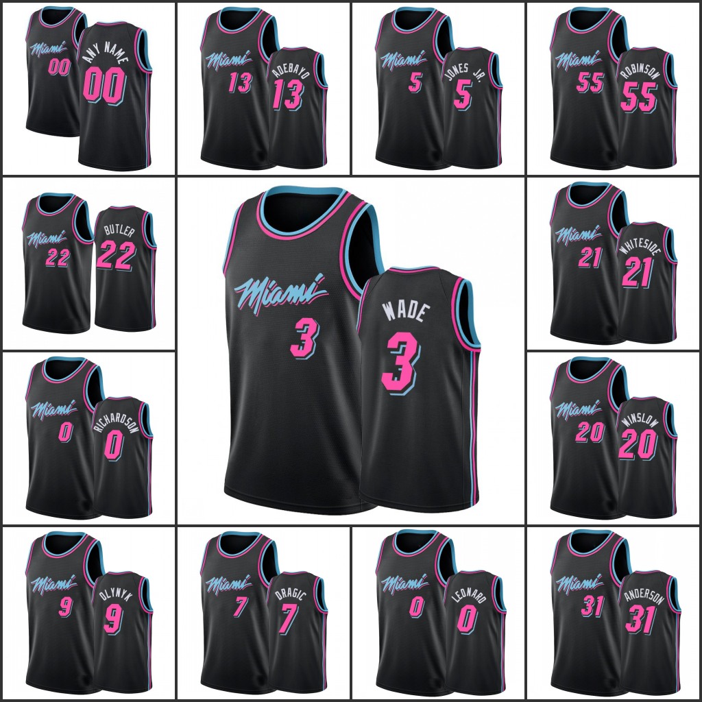 Men Miami Heat''Dwyane Wade Jimmy Butler Hassan Whiteside Duncan Robinson Bam Adebayo Custom City Black Edition Jersey
Men Miami Heat''Dwyane Wade Jimmy Butler Hassan Whiteside Duncan Robinson Bam Adebayo Custom City Black Edition Jersey