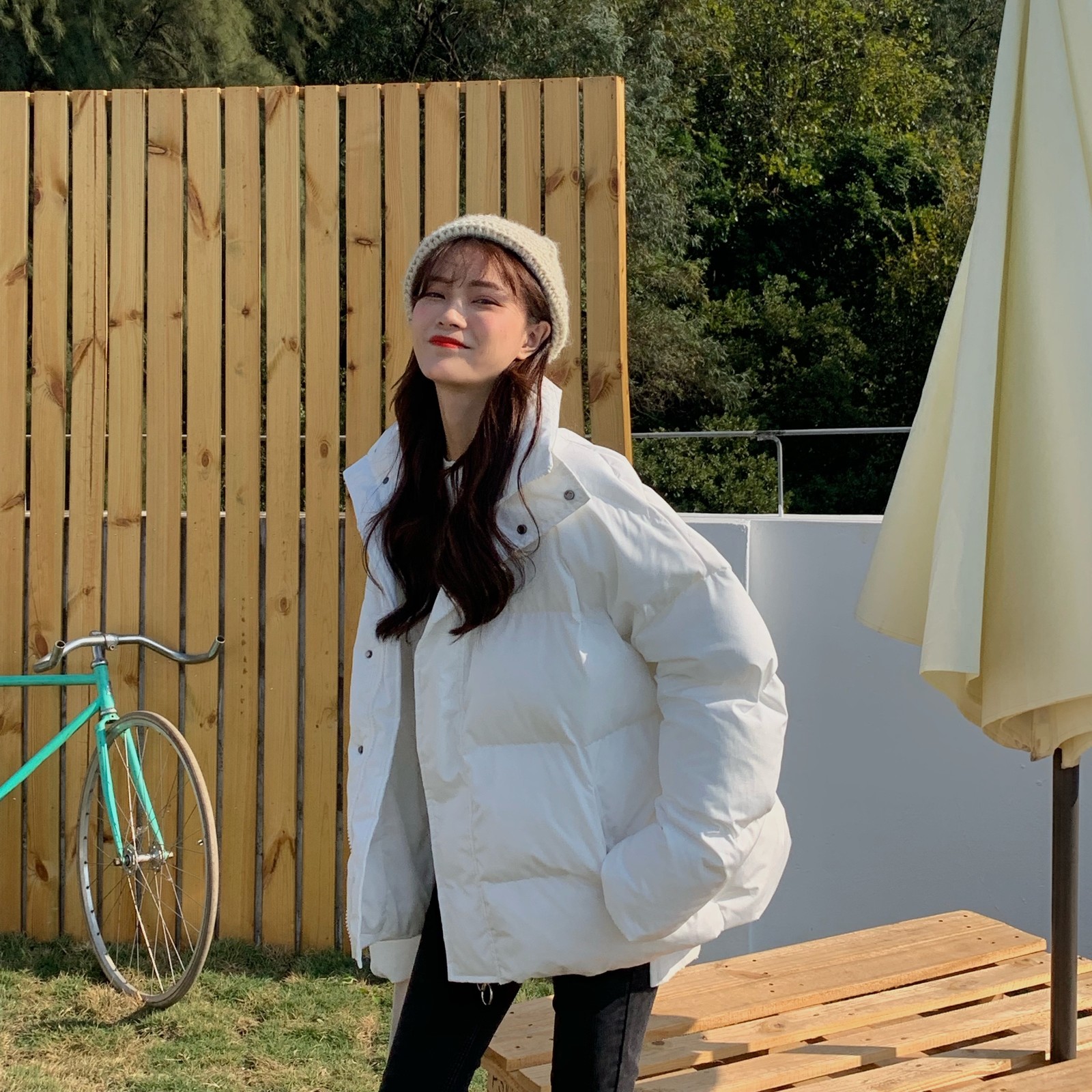 Brief Black Fashion Outwear Stylish All-Match Warm Basic Winter Loose Casual Women Solid Thick Coats Jackets 210421