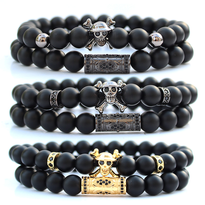 ONE PIECE skull natural stone beads braclets for women bransoletki pulseras hombre mens jewellery bracelet set brazalete hombre, Black
ONE PIECE skull natural stone beads braclets for women bransoletki pulseras hombre mens jewellery bracelet set brazalete hombre, Black
