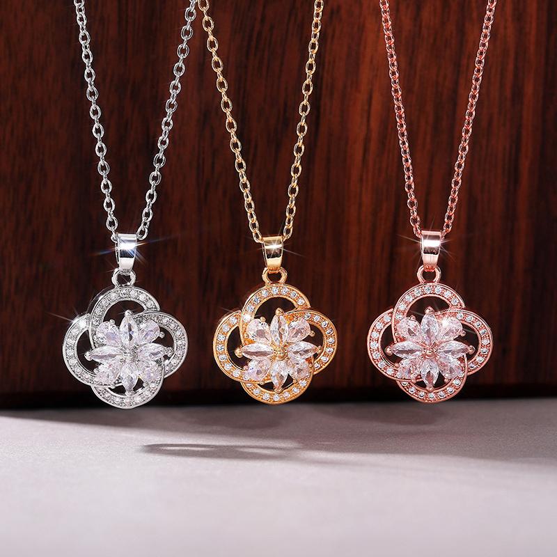 Pendant Necklaces 2021 Trendy Delicate Flower For Women Shine White CZ Stone Inlay Fashion Jewelry Party Gift Accessories
Pendant Necklaces 2021 Trendy Delicate Flower For Women Shine White CZ Stone Inlay Fashion Jewelry Party Gift Accessories