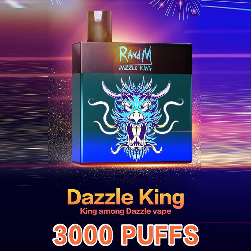 Authentic RandM DAZZLE KING Disposable Device E-cigarettes Kit 1100mAh Battery Prefilled 8ml Pods 3000 Puffs Vape Stick Pen Colorful LGB Led Light Bar Plus 0268246
Authentic RandM DAZZLE KING Disposable Device E-cigarettes Kit 1100mAh Battery Prefilled 8ml Pods 3000 Puffs Vape Stick Pen Colorful LGB Led Light Bar Plus 0268246