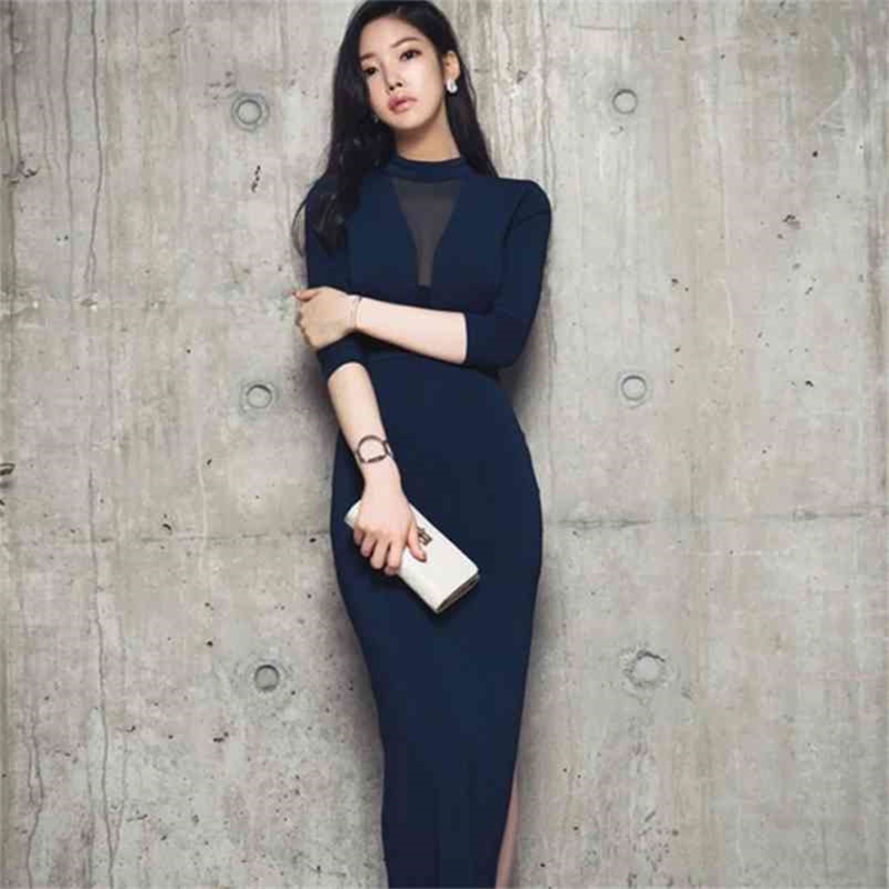 Elegant Halter Patchwork Women Party Dress Cold-shoulder Side Split Female Long Slim Waist Vestidos Femme 210603, Picture color
Elegant Halter Patchwork Women Party Dress Cold-shoulder Side Split Female Long Slim Waist Vestidos Femme 210603, Picture color