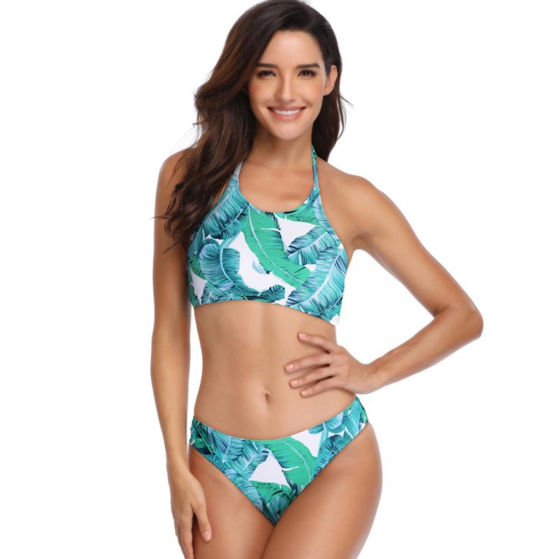 Women's Swimwear Big Leaf Print Swimsuit Female Split Sexy Strappy Bikini High Waist Belly Swimming Wading Beach Suit Two-piece, White;black
Women's Swimwear Big Leaf Print Swimsuit Female Split Sexy Strappy Bikini High Waist Belly Swimming Wading Beach Suit Two-piece, White;black
