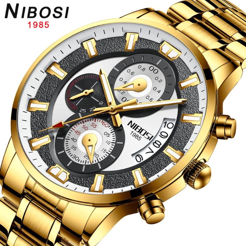 Wristwatches NIBOSI Classic Fashion Quartz Mens Watches Top Clock Date Display Sports Wrist Watch Chronograph Relogio Masculino, Slivery;brown
Wristwatches NIBOSI Classic Fashion Quartz Mens Watches Top Clock Date Display Sports Wrist Watch Chronograph Relogio Masculino, Slivery;brown
