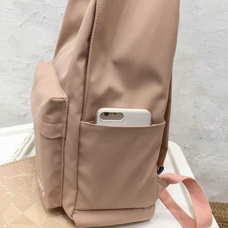 Teen School Bag for Girls Backpack Women Printing Bookbags Middle Student Schoolbag Large Black Cute Flowers Nylon Bagpack 210809