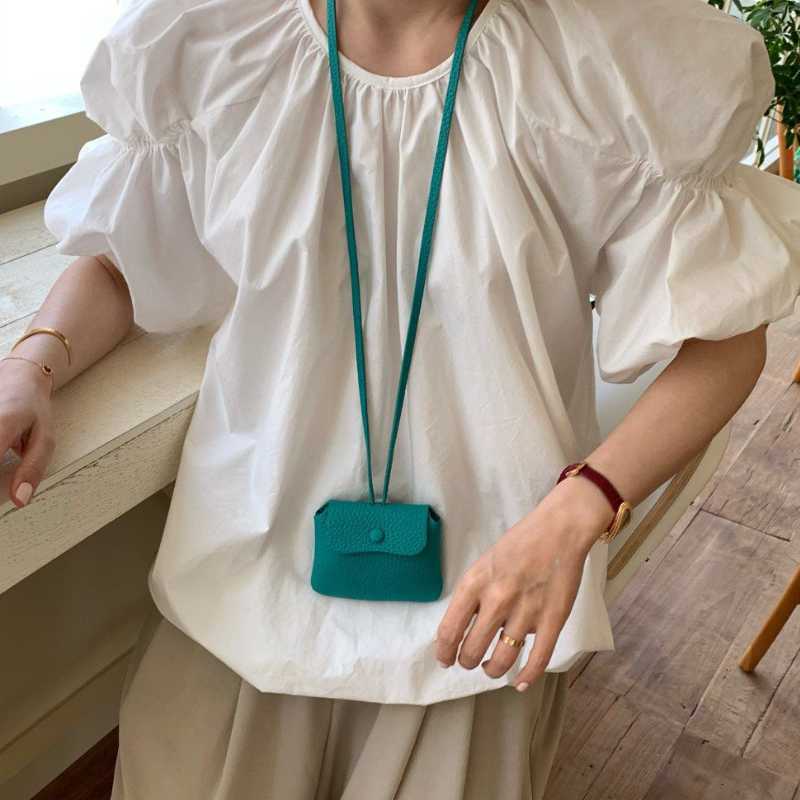 Chic Folds Puff Sleeve Women Blouse Topst Causal O-neck Korean Sweet Doll Shirt Summer Pullover Blusas 6J043 210603