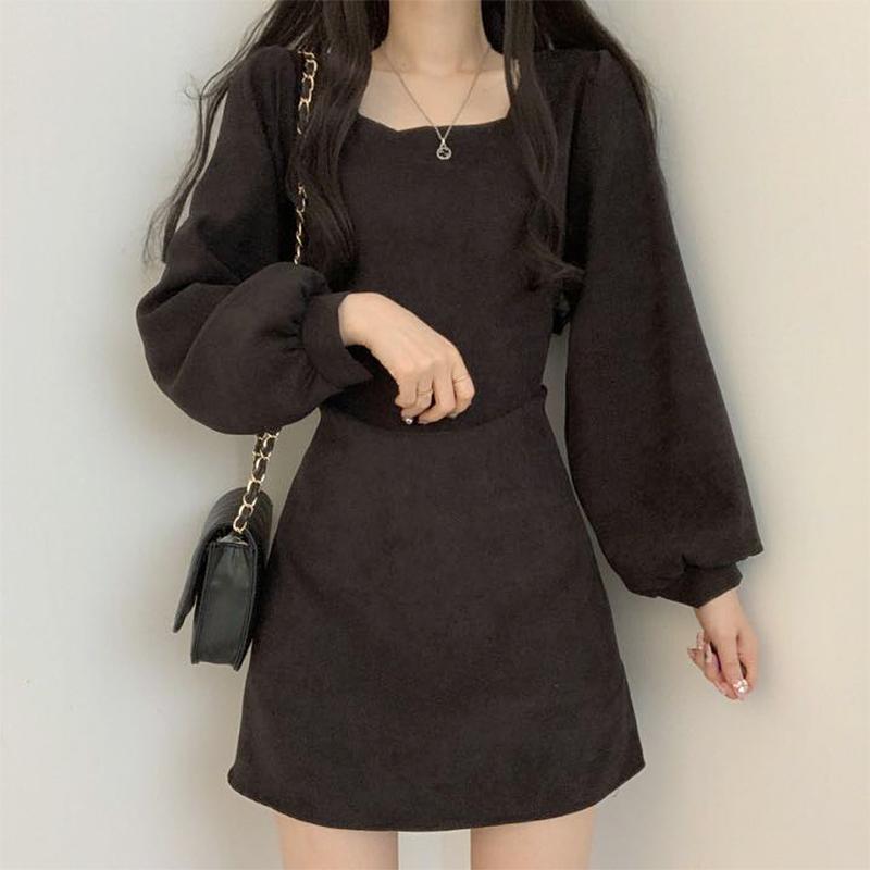 Casual Dresses Woman Dress 2021 Korea Fashion Elegant Temperament Retro Solid Color Square Neck High Waist Short Puff Sleeve, Black;gray
Casual Dresses Woman Dress 2021 Korea Fashion Elegant Temperament Retro Solid Color Square Neck High Waist Short Puff Sleeve, Black;gray