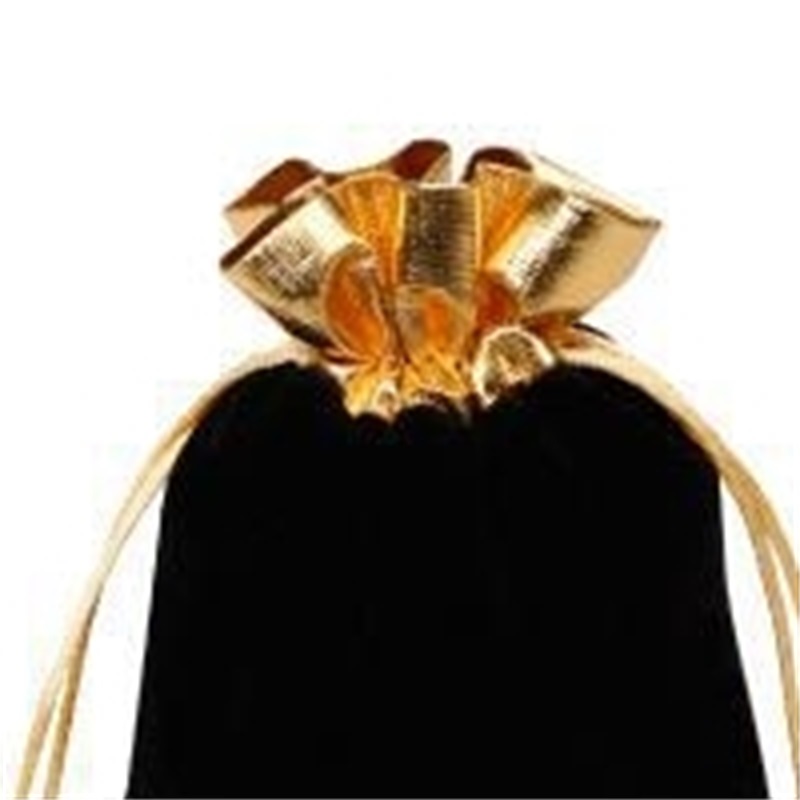 BLACK 7x9cm 9x12cm Velvet Beaded Drawstring Pouches Jewelry Gift Pouch drawstring Bags For Wedding favors beads 1018 Q2