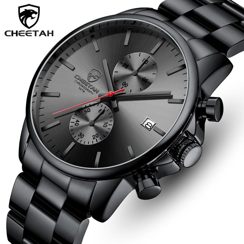 Wristwatches CHEETAH Men Watches Top Fashion Black Business Quartz Watch Mens Chronograph Sports Wristwatch Relogio Masculino, Black-blue
Wristwatches CHEETAH Men Watches Top Fashion Black Business Quartz Watch Mens Chronograph Sports Wristwatch Relogio Masculino, Black-blue