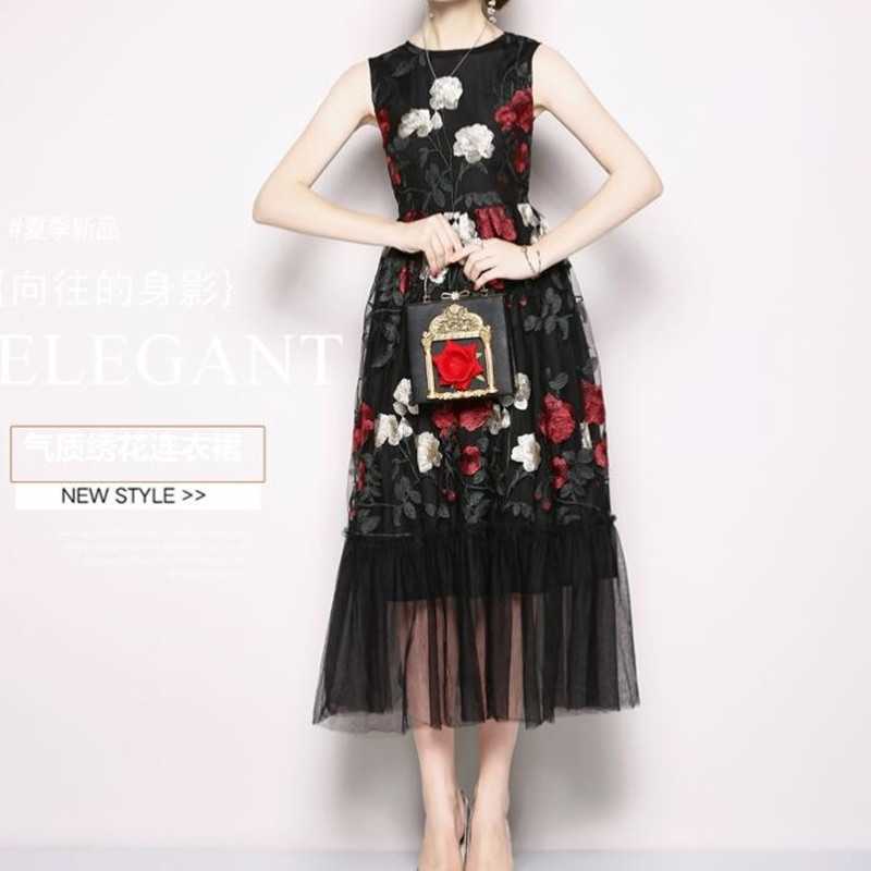 ZAWFL Runway Fashion Summer Dress Women High Quality Flower Embroidery Mesh Long Elegant Party Holiday 210525, Picture color
ZAWFL Runway Fashion Summer Dress Women High Quality Flower Embroidery Mesh Long Elegant Party Holiday 210525, Picture color