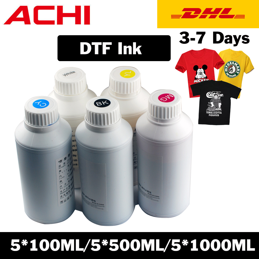 ACHI DTF Printer ink Color Print For T-shirt Hoodies Hat Leather Transfer Film 100ml 500ml 1000ml For DTF Direct Transfer Film Printer fast shipping
ACHI DTF Printer ink Color Print For T-shirt Hoodies Hat Leather Transfer Film 100ml 500ml 1000ml For DTF Direct Transfer Film Printer fast shipping