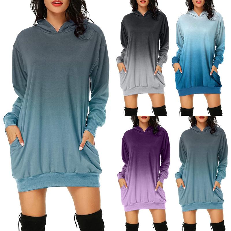 Casual Dresses Women Hoodies Dress Tie-dye Printed Long Sleeve Hooded Tunic Pockets Pullover Summer Bohemian Exclusive Time Clothing #2
Casual Dresses Women Hoodies Dress Tie-dye Printed Long Sleeve Hooded Tunic Pockets Pullover Summer Bohemian Exclusive Time Clothing #2