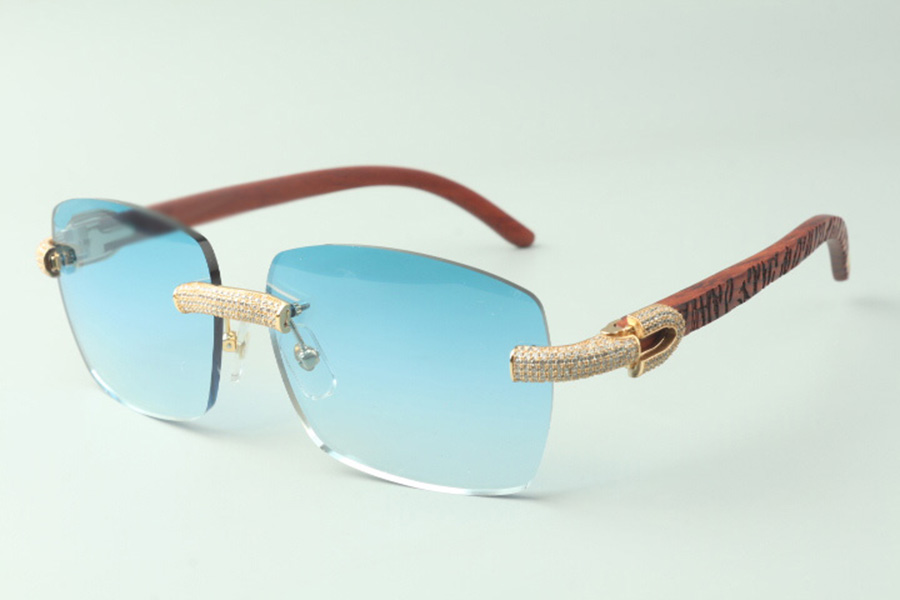 Designer micro-paved diamond sunglasses 3524025 with tiger wood arms glasses, Direct sales, size: 18-135mm
Designer micro-paved diamond sunglasses 3524025 with tiger wood arms glasses, Direct sales, size: 18-135mm