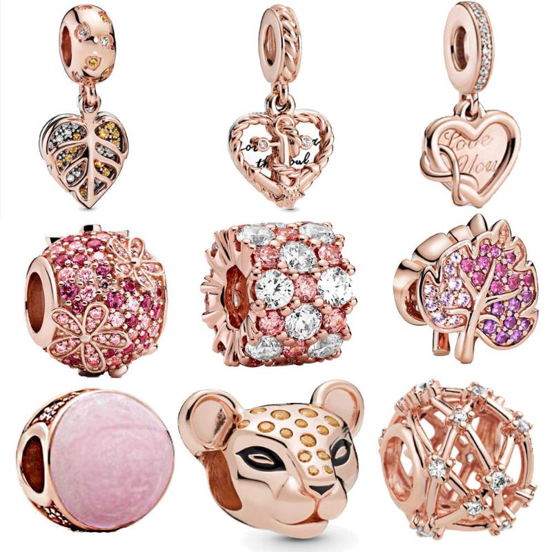 Other Real Rose Gold 925 Sterling Silver Pendant Sparkling Leaf Flower Dangle Charms Fit Original European Bracelets Women DIY Jewelry
Other Real Rose Gold 925 Sterling Silver Pendant Sparkling Leaf Flower Dangle Charms Fit Original European Bracelets Women DIY Jewelry