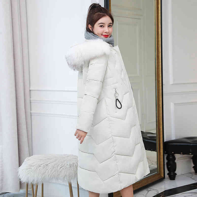 Women's Down & Parkas Slim Long Hooded Parka Coat Fashion Colorful Fur Collar Winter Jacket Women Casual Warm Female Office Lady, Black 
Women's Down & Parkas Slim Long Hooded Parka Coat Fashion Colorful Fur Collar Winter Jacket Women Casual Warm Female Office Lady, Black