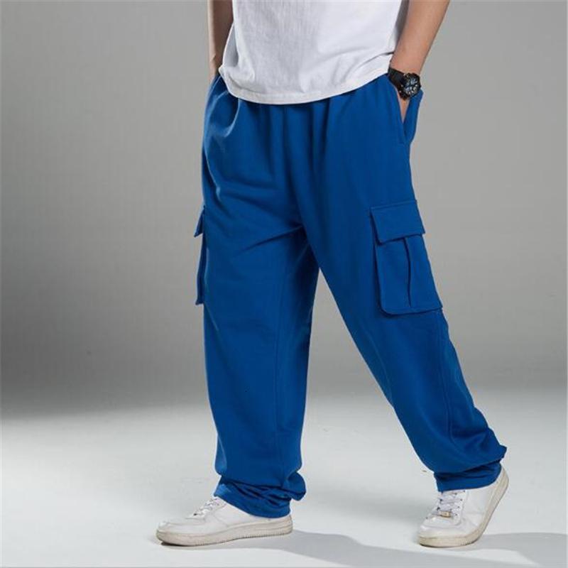 Men's Pants Hip Hop Joggers Sweatpants Men and Women Streetwear Cargo Casual Straight Loose Baggy Trousers J8VH